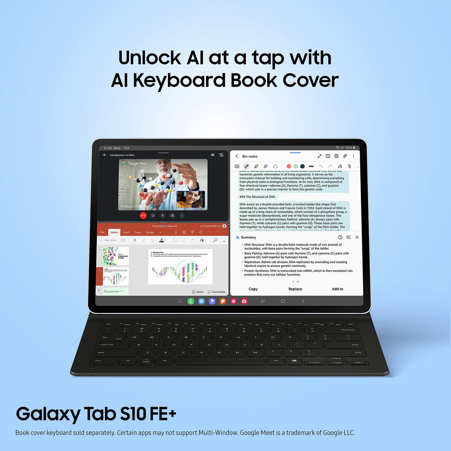 Samsung Galaxy Tab S10 FE+ 13.1in 128GB grey tablet, UK version