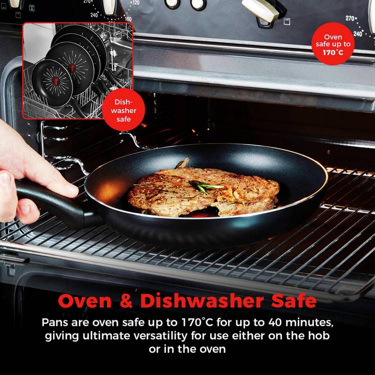 Tower Smart Start Classic 28cm aluminium frying pan black (British brand)