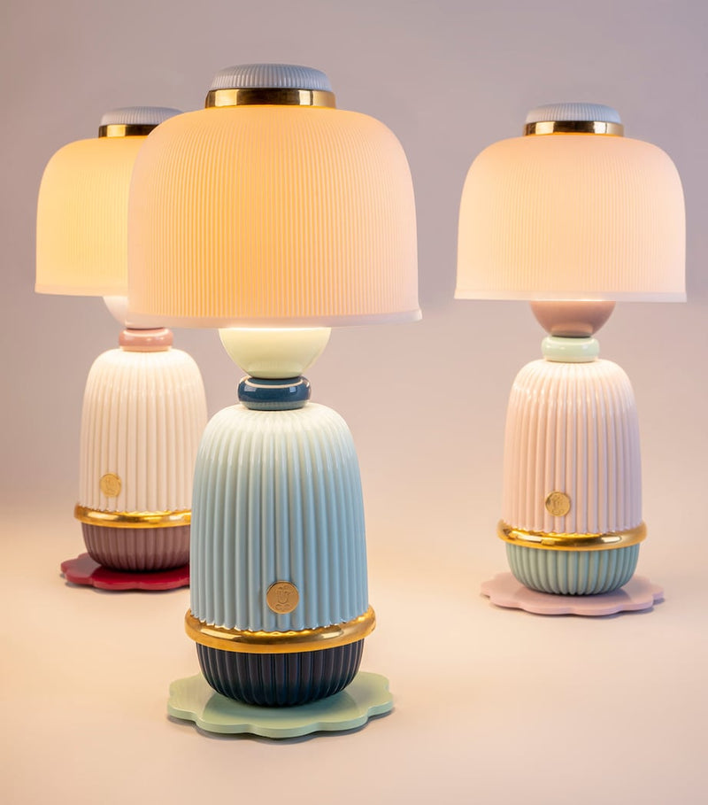Lladró Porcelain Kokeshi Lamp, UK version