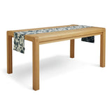 Habitat floral reversible cotton table runner navy, UK version