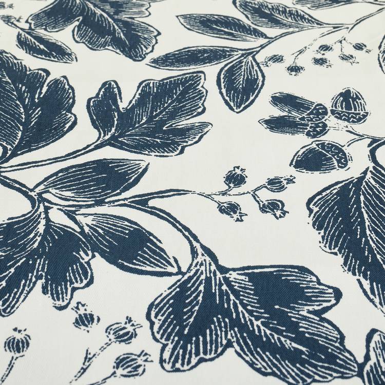 Habitat floral reversible cotton table runner navy, UK version