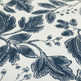 Habitat floral reversible cotton table runner navy, UK version
