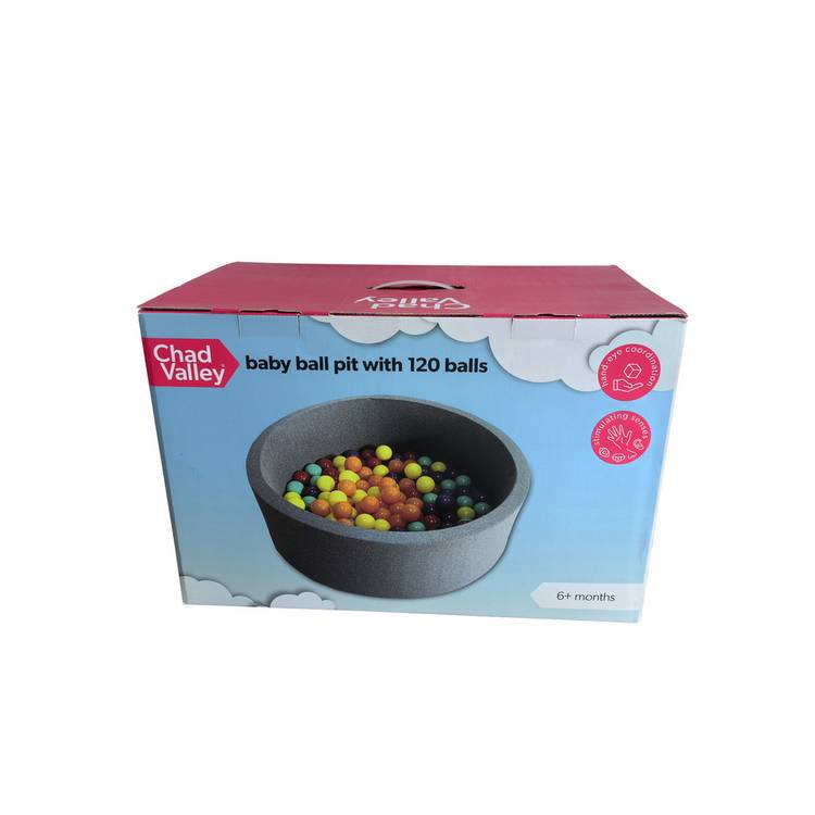 Chad Valley foam ball pit with 120 balls, imported from the UK