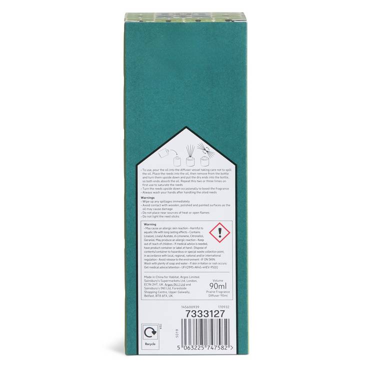 Habitat Scion Prairie reed diffuser Oak Geranium 90ml, UK version