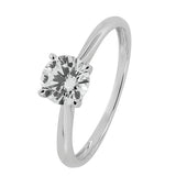 Revere 9ct white gold cubic zirconia engagement ring size M (British brand)