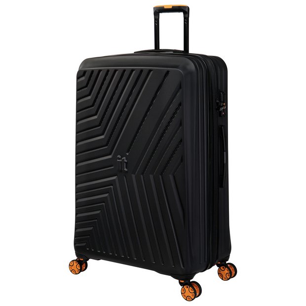 IT Luggage expandable hard suitcase XL black - British product