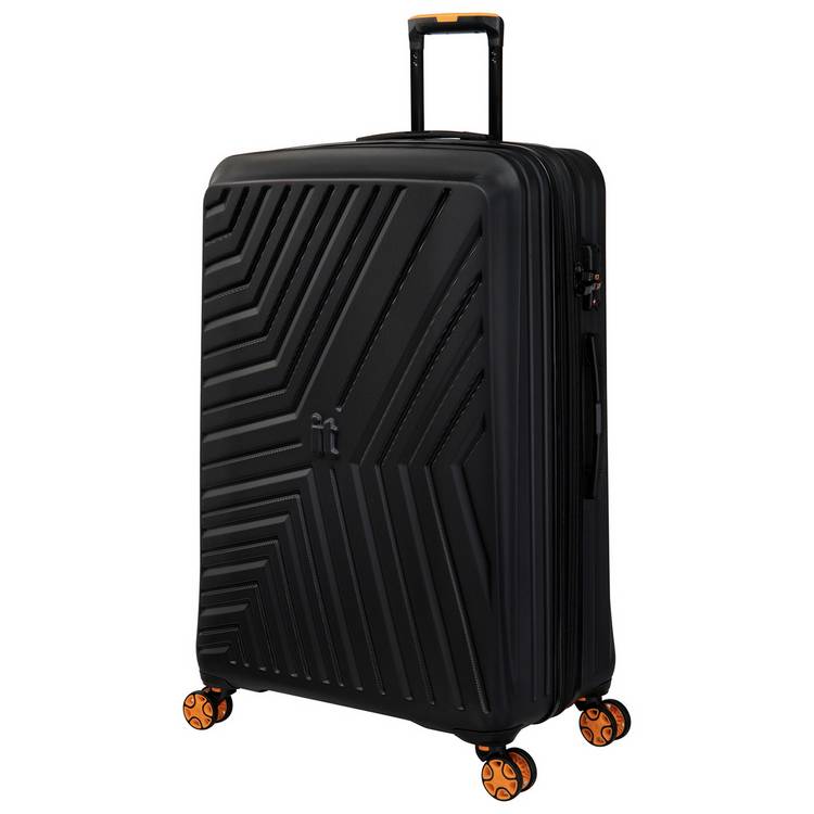 IT Luggage expandable hard suitcase XL black - British product