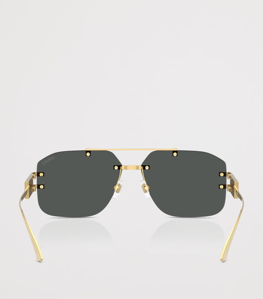 Lunettes de soleil carrées irrégulières Versace - Produit britannique