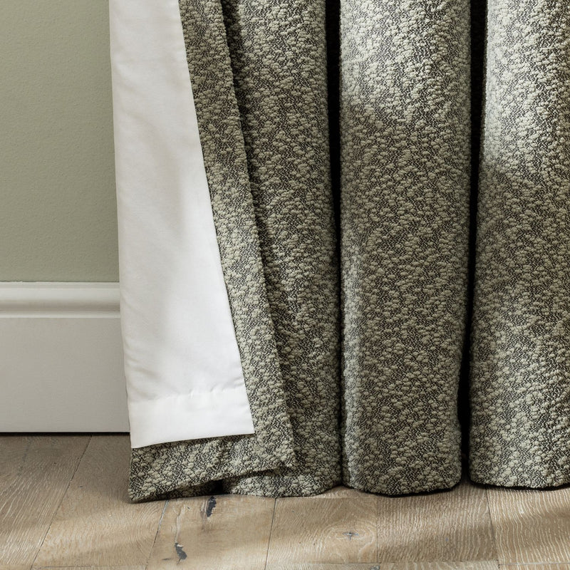Habitat Boucle Blackout Eyelet Curtains - Green - 168x229cm