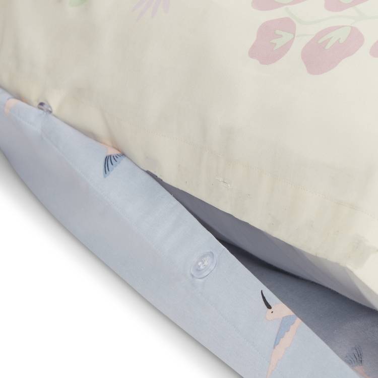 Habitat Flora Fauna reversible bedding set cream single - British product