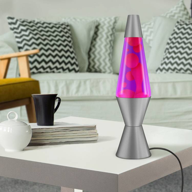 Fuchsia Mirage lava lamp pink violet 14.5in, UK version