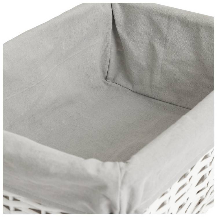Habitat pack of 3 wicker storage baskets white (British brand)
