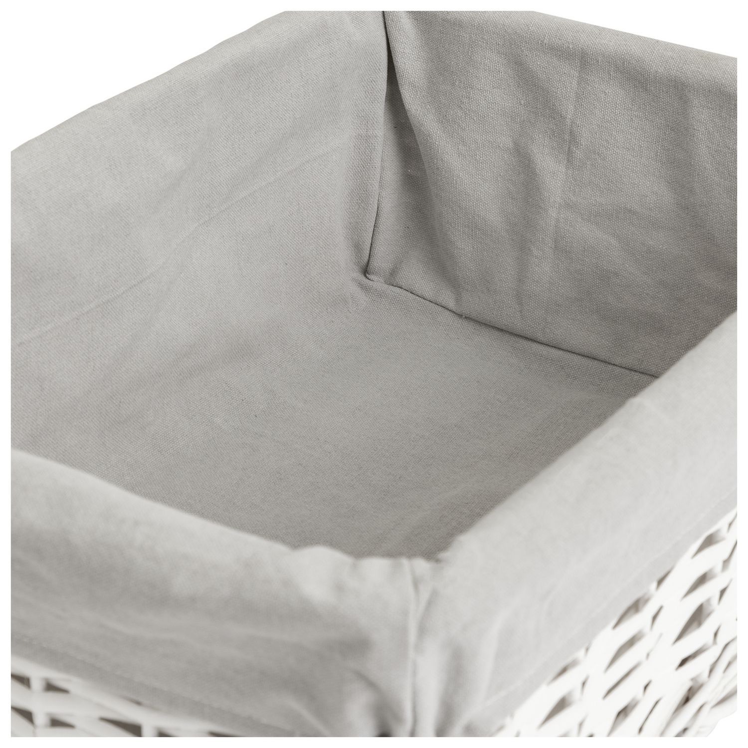 Habitat pack of 3 wicker storage baskets white (British brand)