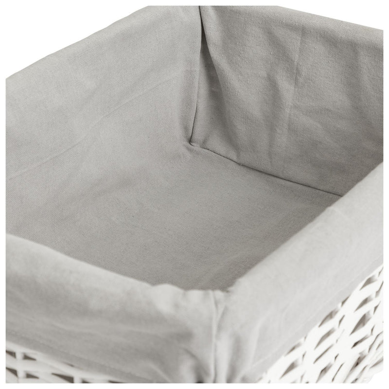 Habitat pack of 3 wicker storage baskets white (British brand)