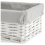 Habitat pack of 3 wicker storage baskets white (British brand)