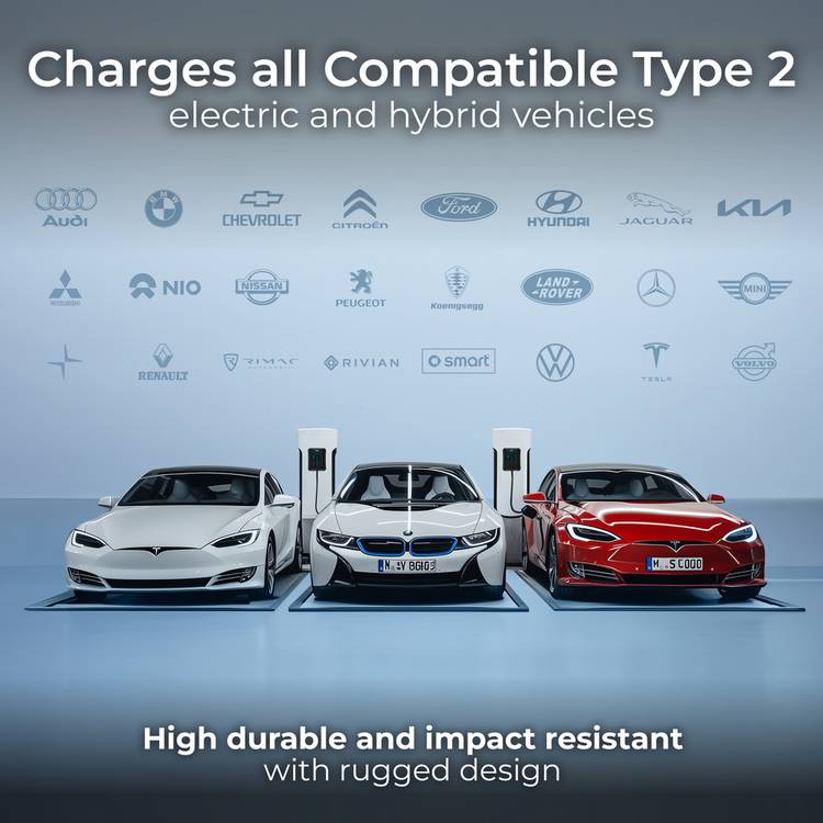 Masterplug Mode 3 EV charging cable 5m, imported from the UK