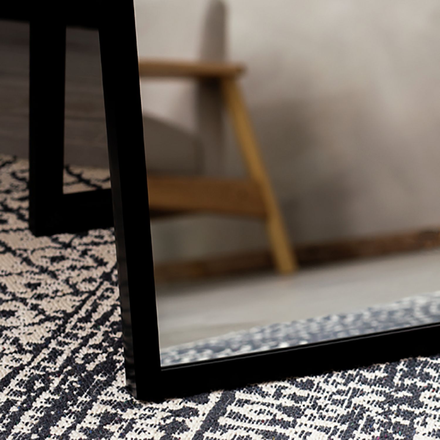 Home Essentials black cheval mirror 150x30cm - British product