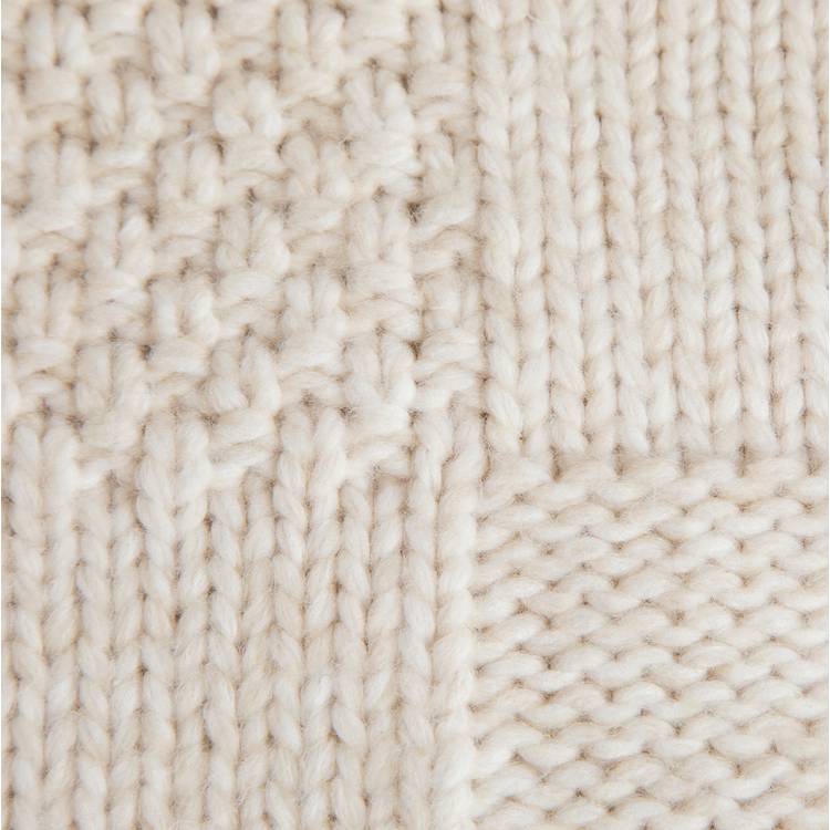 Habitat knitted check throw oatmeal 125x150cm, UK version