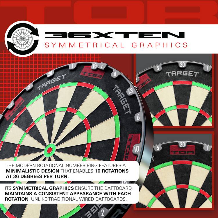 Target TOR dartboard 47.5cm, imported from the UK