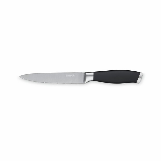 Tower utility knife black and silver - British product