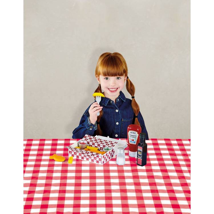 Heinz toy fish and chips play food set with condiments, imported from the UK
