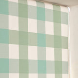 Argos Home check blackout roller blind green 90cm, imported from the UK