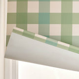 Argos Home check blackout roller blind green 90cm, imported from the UK