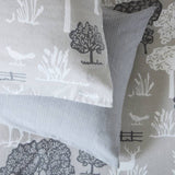 Argos Home landscape grey brushed cotton bedding set single, imported from the UK