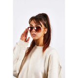 SVNX aviator sunglasses brown metal frames, imported from the UK