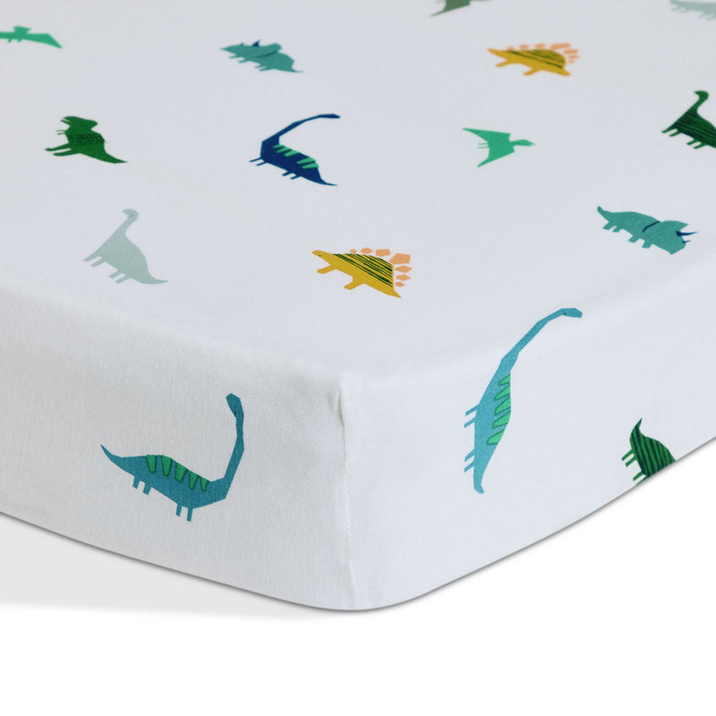 Habitat Cotton Little Dino Nursery Fitted Sheet - Cot Bed