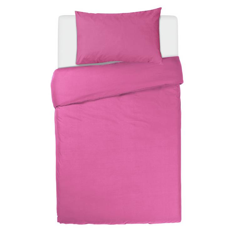 Habitat polycotton pillowcase pair in cerise, standard size (British brand)