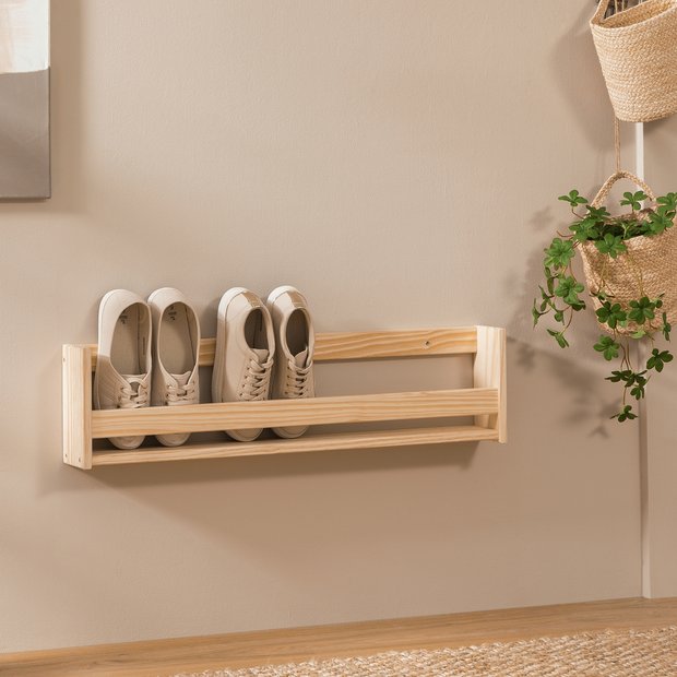 Argos Home shoe storage shelf natural pine (British brand)