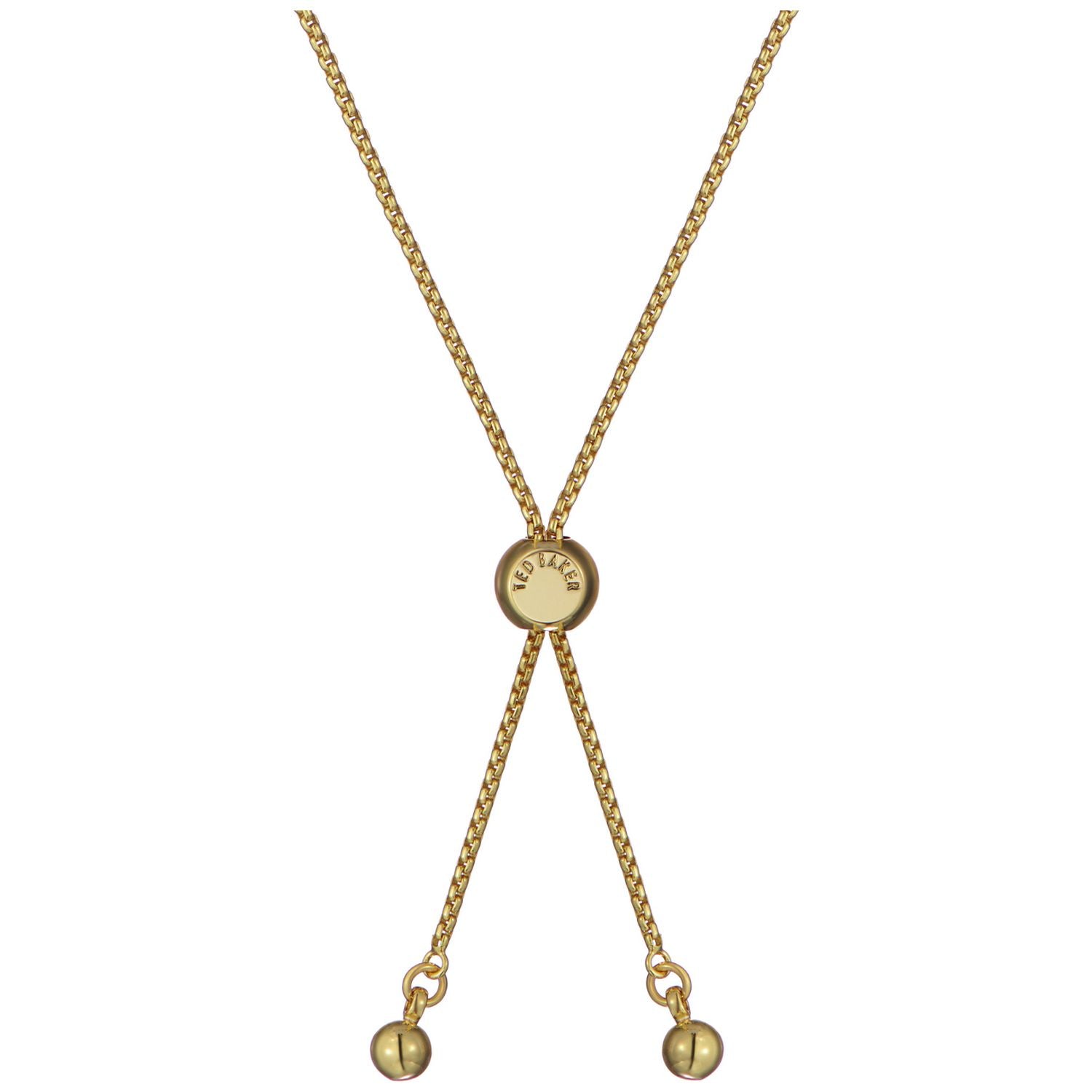 Ted Baker gold plated pink crystal heart adjustable bracelet - British product