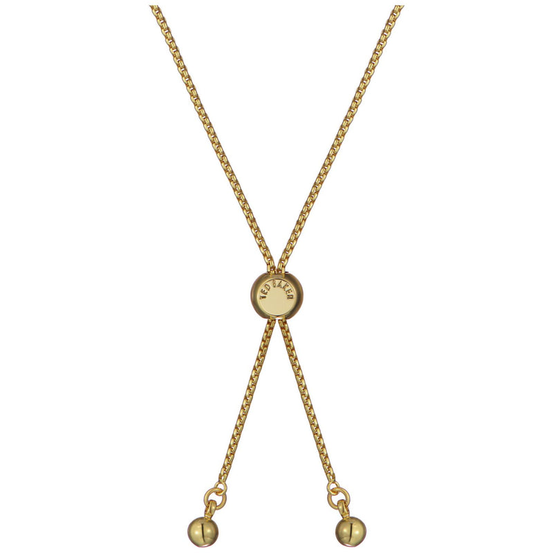Ted Baker gold plated pink crystal heart adjustable bracelet - British product