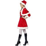 Smiffys Miss Santa costume red dress with cape and belt (British brand)