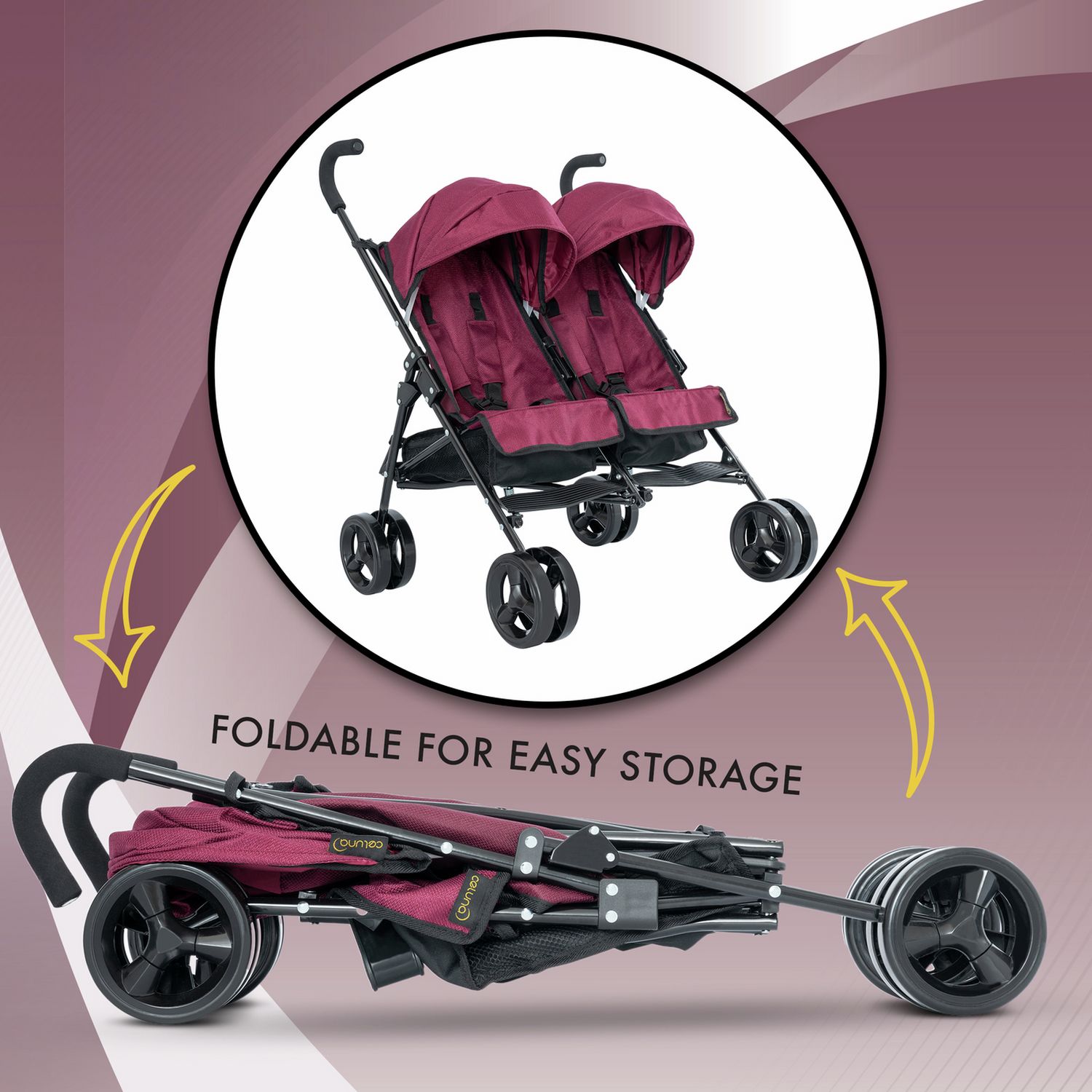 Baby Chic Celuna twin doll stroller, UK version