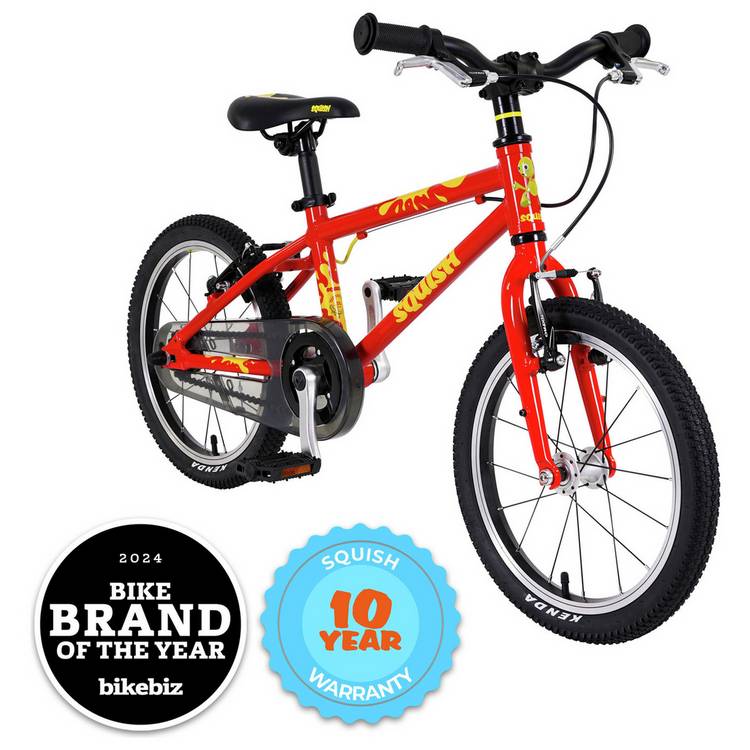 Squish 16 inch kids bike in red, imported from the UK