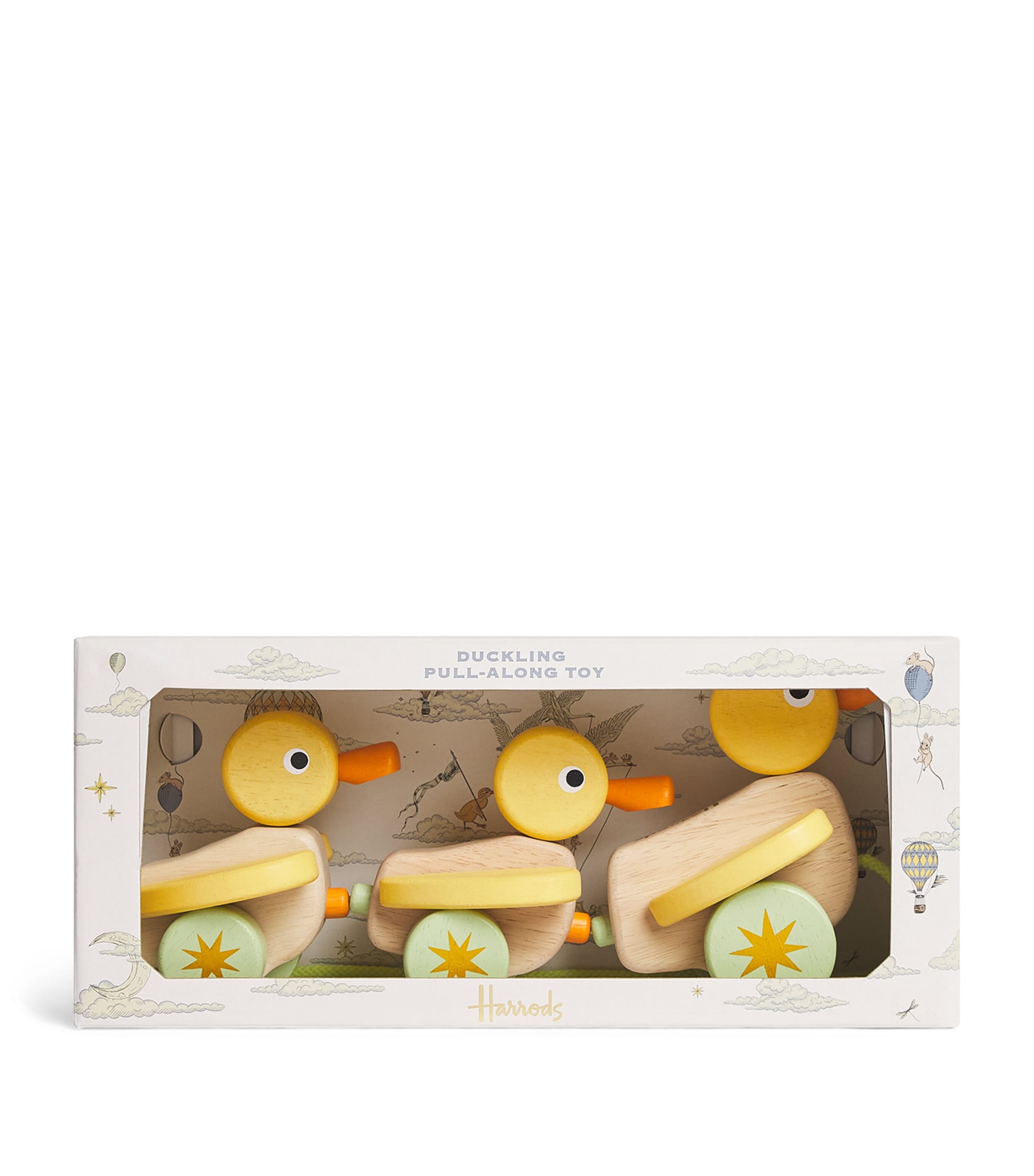 Harrods duckling pull-along wooden toy, UK version
