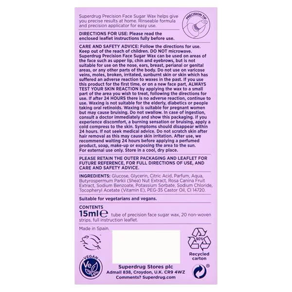 Superdrug Precision Face Wax 15ml (British brand)
