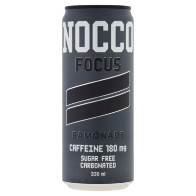 Nocco energidrikk Focus Ramonade 330ml, importert fra Storbritannia