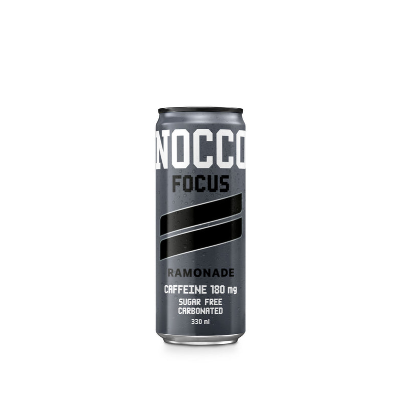 Nocco energy drink Focus Ramonade 330ml, imported from the UK