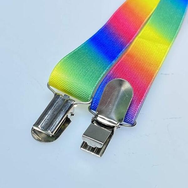 SVNX rainbow vertical stripe braces, UK version