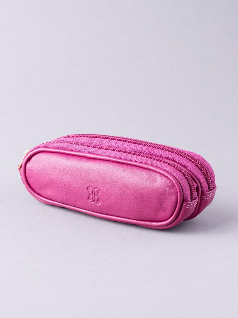 Lakeland Leather Mauve Double Glasses Case
