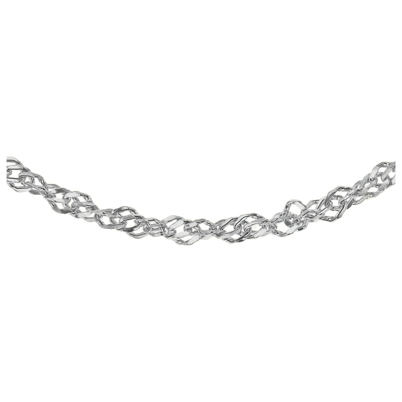 Revere 9ct white gold twisted curb necklace 18 inches (British brand)