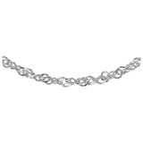 Revere 9ct white gold twisted curb necklace 18 inches (British brand)