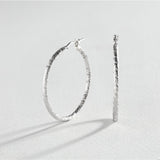 Revere silver diamond cut hoop earrings 2mm, UK version
