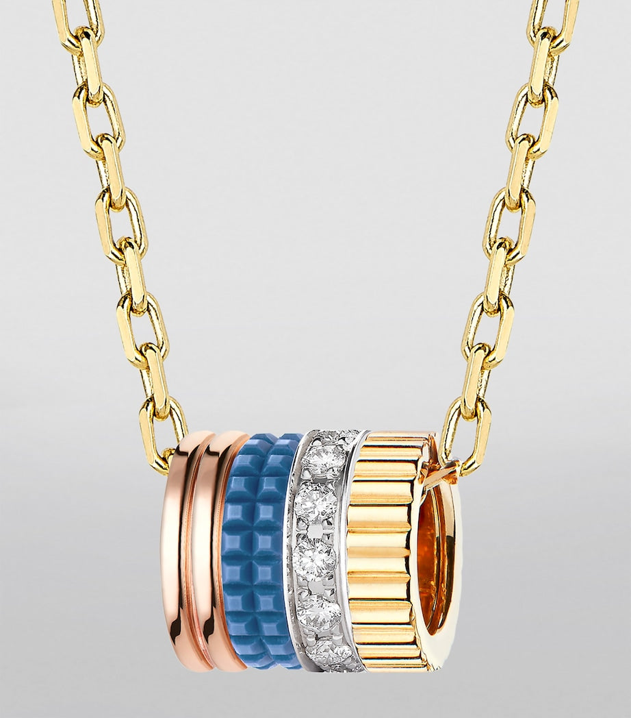 Boucheron Quatre Blue Edition pendant necklace with diamonds, imported from the UK