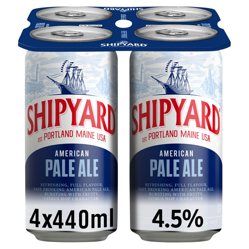 Shipyard American Pale Ale Beer 4x