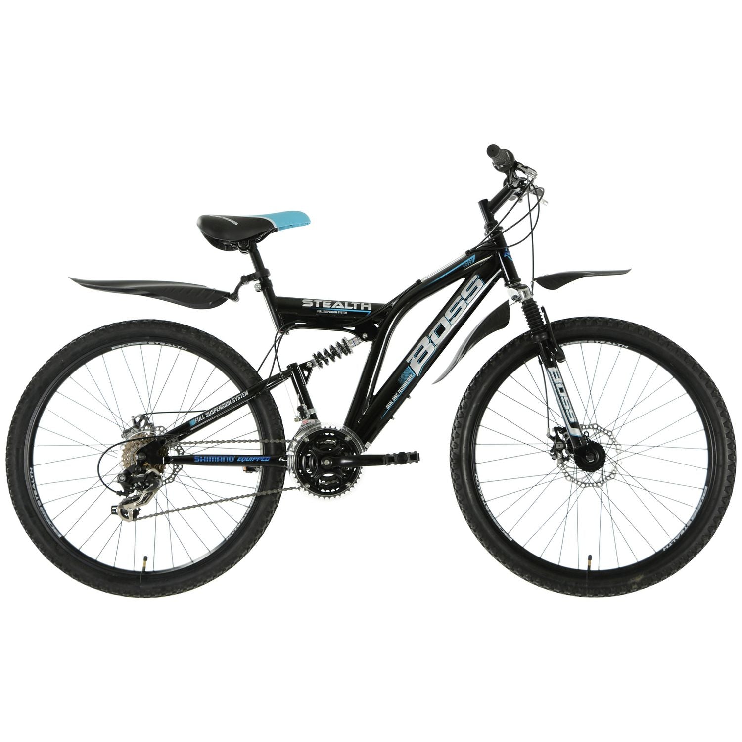 Boss kids mountain bike Black/Blue 26 inch, imported from the UK