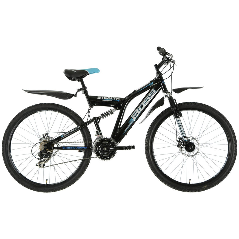 Boss kids mountain bike Black/Blue 26 inch, imported from the UK